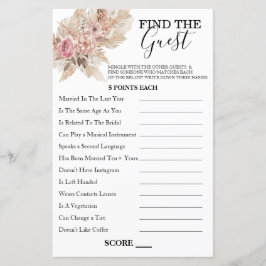 Lámina Tema Boho Encuentra El Juego De Invitados