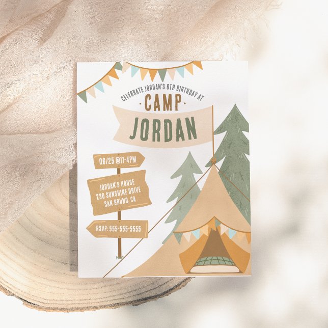 Lámina Tema de acampada de presupuesto Fiesta de cumpleañ (Subido por el creador)