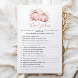 Lámina Tema de calabaza Baby Shower Papá Chistes Activida