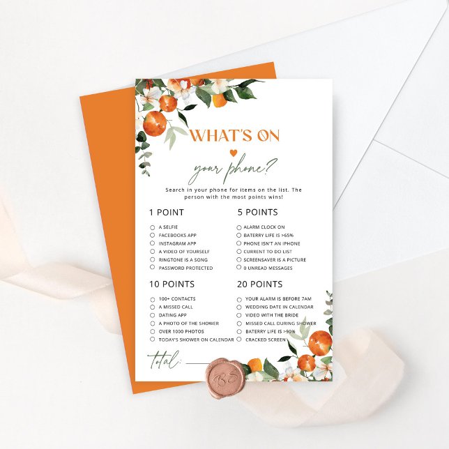 Lámina Tema de cítricos qué hay en tu juego de teléfono (Subido por el creador)