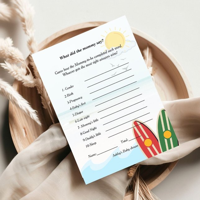 Lámina Tema de la playa ¿Qué dijo la mamá? (Subido por el creador)