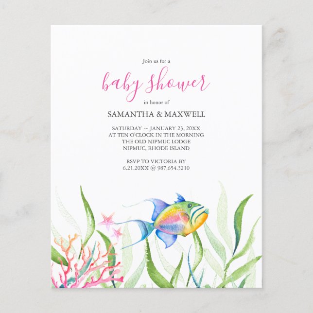 Lámina Tema De Las Acuarelas Presupuestarias De Baby Show (Anverso)