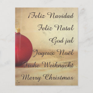 Lámina tema de Navidad con bola de Navidad