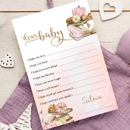 Lámina Tema del libro otoño: los deseos de Baby Shower pa