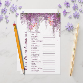 Lámina Tema mágico de hadas juego de palabras de bebé