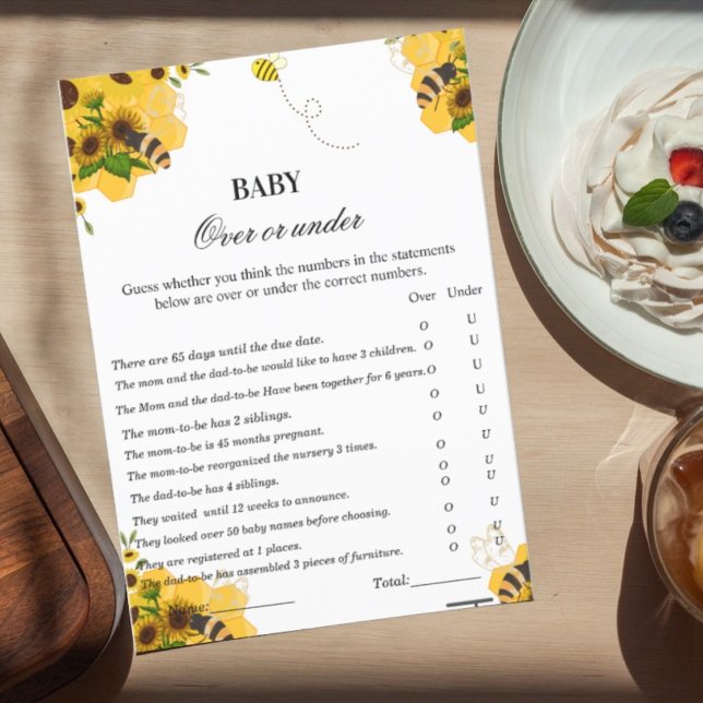 Lámina Temas de abejas de juegos de ducha para bebés (Subido por el creador)