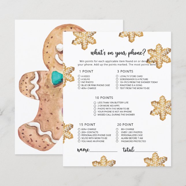 Lámina Temas de invierno qué hay en tu juego de teléfono (Anverso / Reverso)