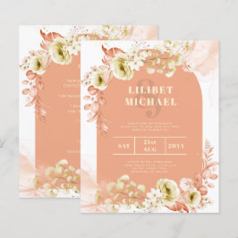 Lámina Temporada Caída Tierra Mezcla Boho Boda Floral