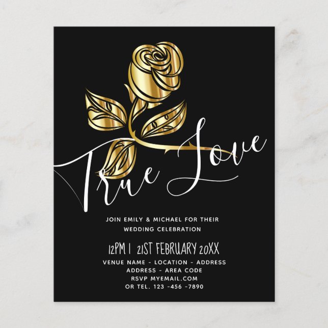 Lámina Tendencia de Presupuestos Verdadero Amor Invitació (Anverso)