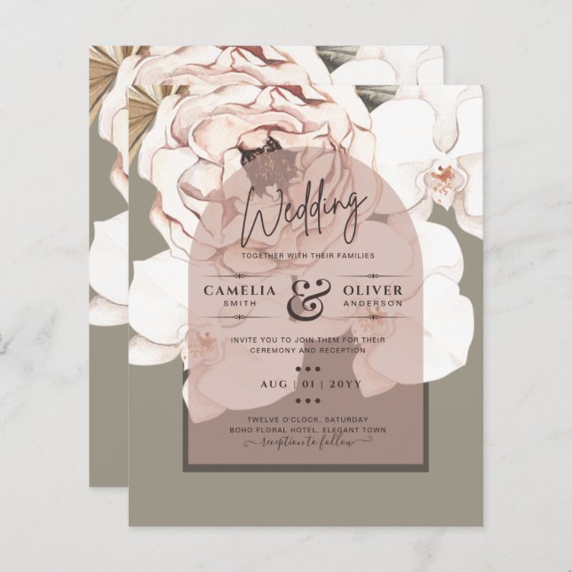 Lámina Tendencia MOSS BODA RUBOR Sage Dusty Pink (Anverso / Reverso)