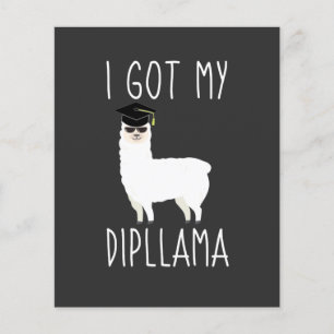 Lámina Tengo mi invitación de graduación de Dipllama Llam
