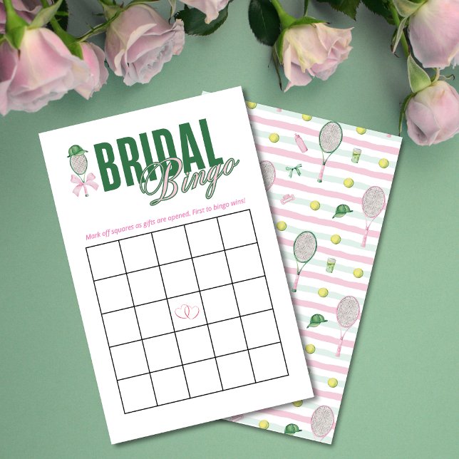 Lámina Tennis Bridal Bingo Game Card | Tennis Theme  (Subido por el creador)