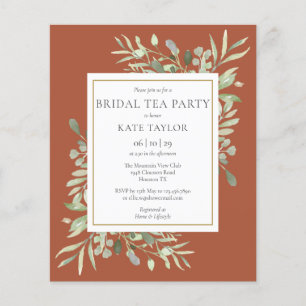 Lámina Teracotta Bridal Tea Fiesta Invite