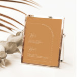 Lámina Teracotta Calligraphy Signature Bebidas de mesa Ró<br><div class="desc">Diseñado para coordinar con para la colección de invitaciones a bodas "Arches Minimalistas". Para cambiar detalles, haga clic en "Detalles". Para mover el texto o cambiar el tamaño, la fuente o el color, haga clic en "Editar usando la herramienta de diseño". Vea el enlace de la colección en esta página...</div>