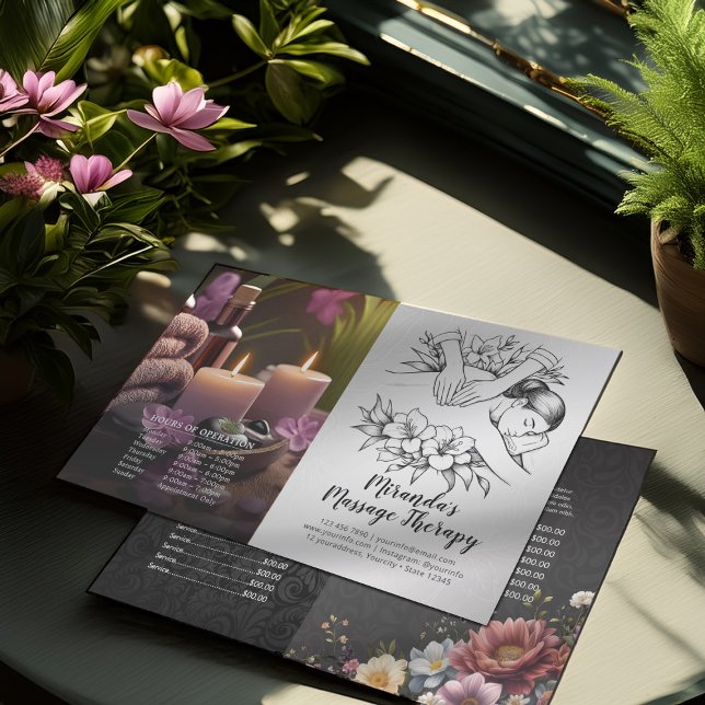 Lámina Terapia de masaje Manos de curación Precio plegado (Subido por el creador)