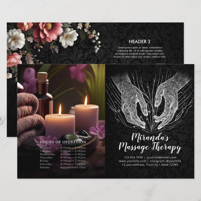 Lámina Terapia Masajista Curación Manos Precio Biplia Vol (Anverso / Reverso)