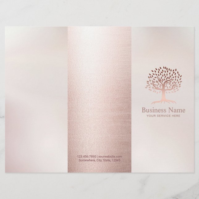 Lámina Terapia Masajista Rosa Gold Life Spa Tri-Fold (Anverso)