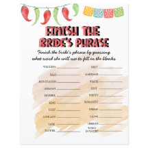 Termina la frase de la novia | Juego de ducha de n