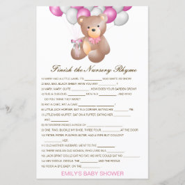 Lámina Terminar la rima de la enfermera con respuesta