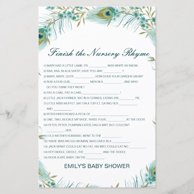 Lámina Terminar la rima de la enfermera con respuesta (Anverso)