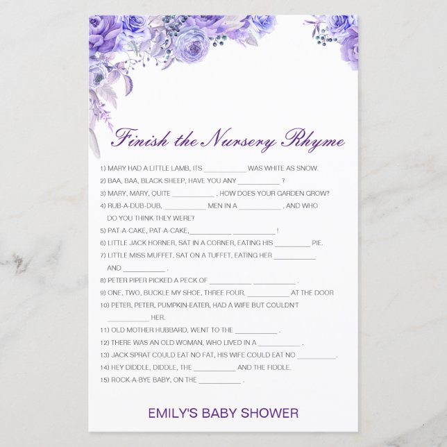 Lámina Terminar la rima de la enfermera con respuesta (Anverso)