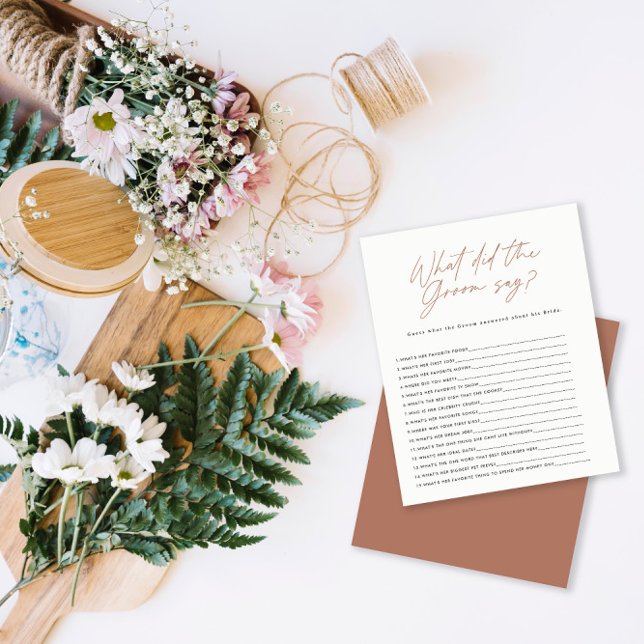 Lámina Terracota de ducha de novia lo que dijo el novio (Subido por el creador)