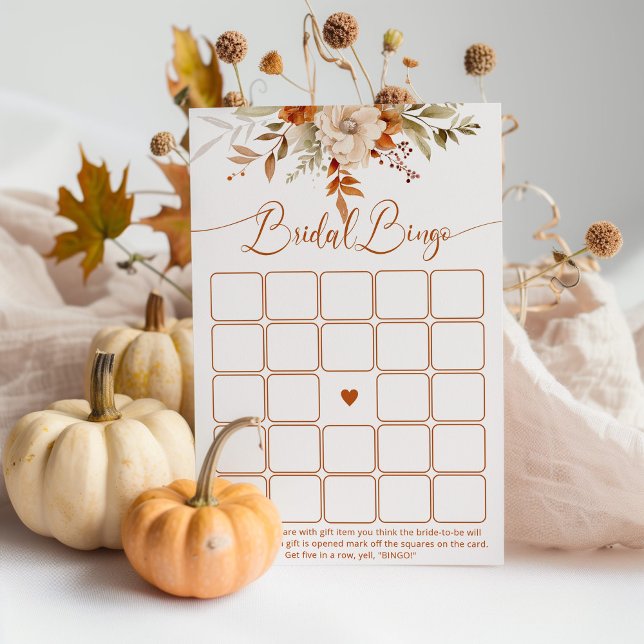 Lámina Terracota fall Bridal ducha bingo juego (Subido por el creador)