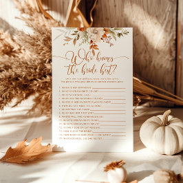 Lámina Terracota otoño Quien conoce el mejor juego de nov