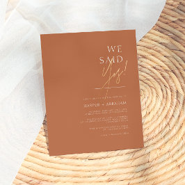 Lámina Terracota presupuestal | Dijimos Sí Boda Minimalis