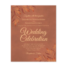 Terracota rústica deja invitación a matrimonio pre
