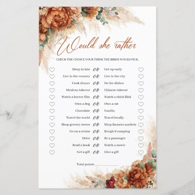 Lámina Terracota y flores de Borgoña Prefieren (Anverso)