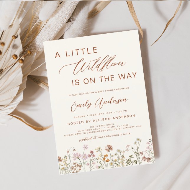 Lámina Terracotta A Little Wildflower Baby Shower (Subido por el creador)