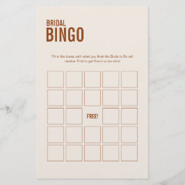 Lámina Terracotta Bingo de novia Juego de ducha de novia
