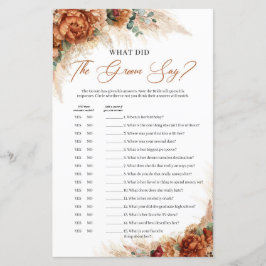 Lámina Terracotta burgundy floral Qué dijo el novio