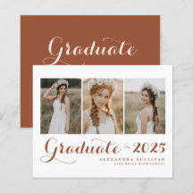 Terracotta Clase de Graduación de Collage de fotos