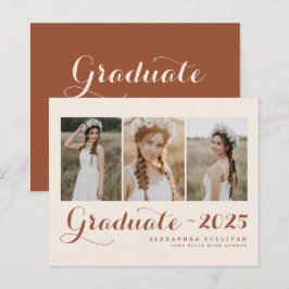 Lámina Terracotta Clase de Graduación de Collage de fotos