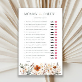 Lámina Terracotta Flor silvestre Baby Shower Mommy or Dad