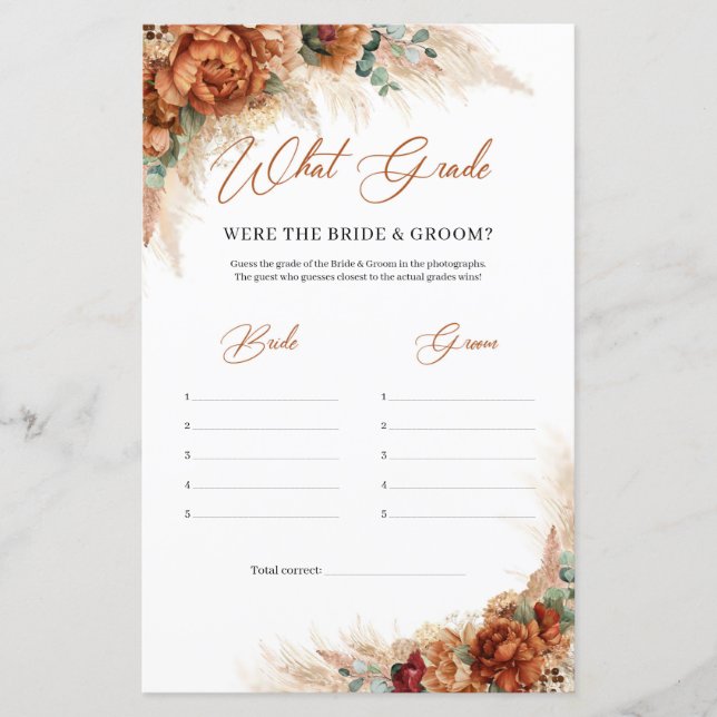 Lámina Terracotta pampas del desierto del Boho Qué Grado  (Anverso)