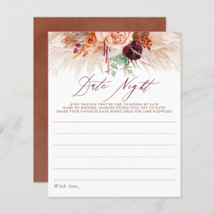 Lámina Terracotta Pampas Grass Floral Date Ideas nocturna