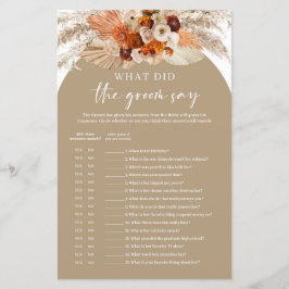 Lámina Terracotta pampas hierba Qué dijo el novio