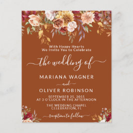 Lámina Terracotta Presupuesto Romántico Boda Floral Caída