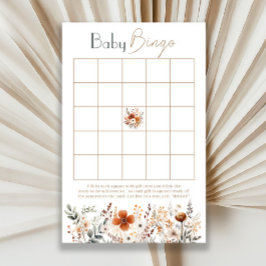 Lámina Terracotta Wildflower Baby Shower Bingo