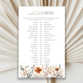 Lámina Terracotta Wildflower Baby Shower Prefiere