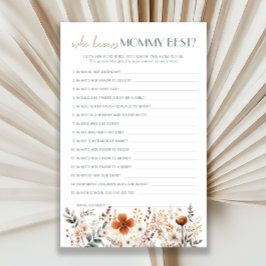 Lámina Terracotta Wildflower Baby Shower que conoce a mam