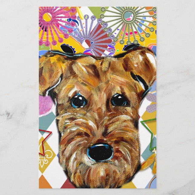 LÁMINA TERRIER AIREDALE (Anverso)