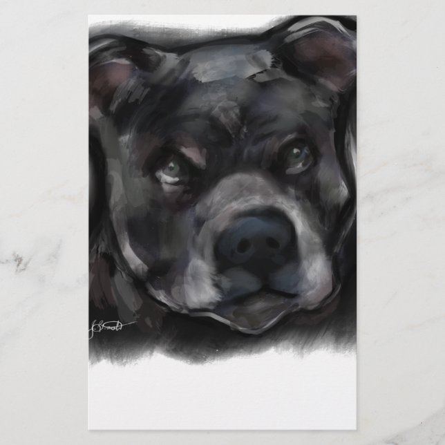 Lámina Terrier Staffordshire Americano (Anverso)