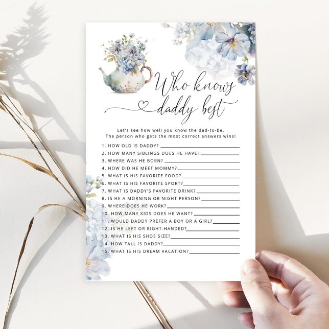 Lámina Tetera azul Quién conoce a papá mejor juego de duc (Subido por el creador)