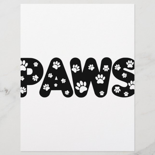 Lámina Texto Personalizado de las garras de perro (Anverso)