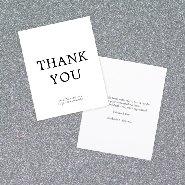 Lámina Texto simple presupuesto Boda blanco negro Gracias (Subido por el creador)