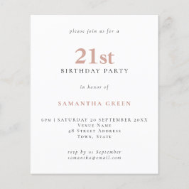 Lámina Texto simple presupuesto Invitación a cumpleaños 2
